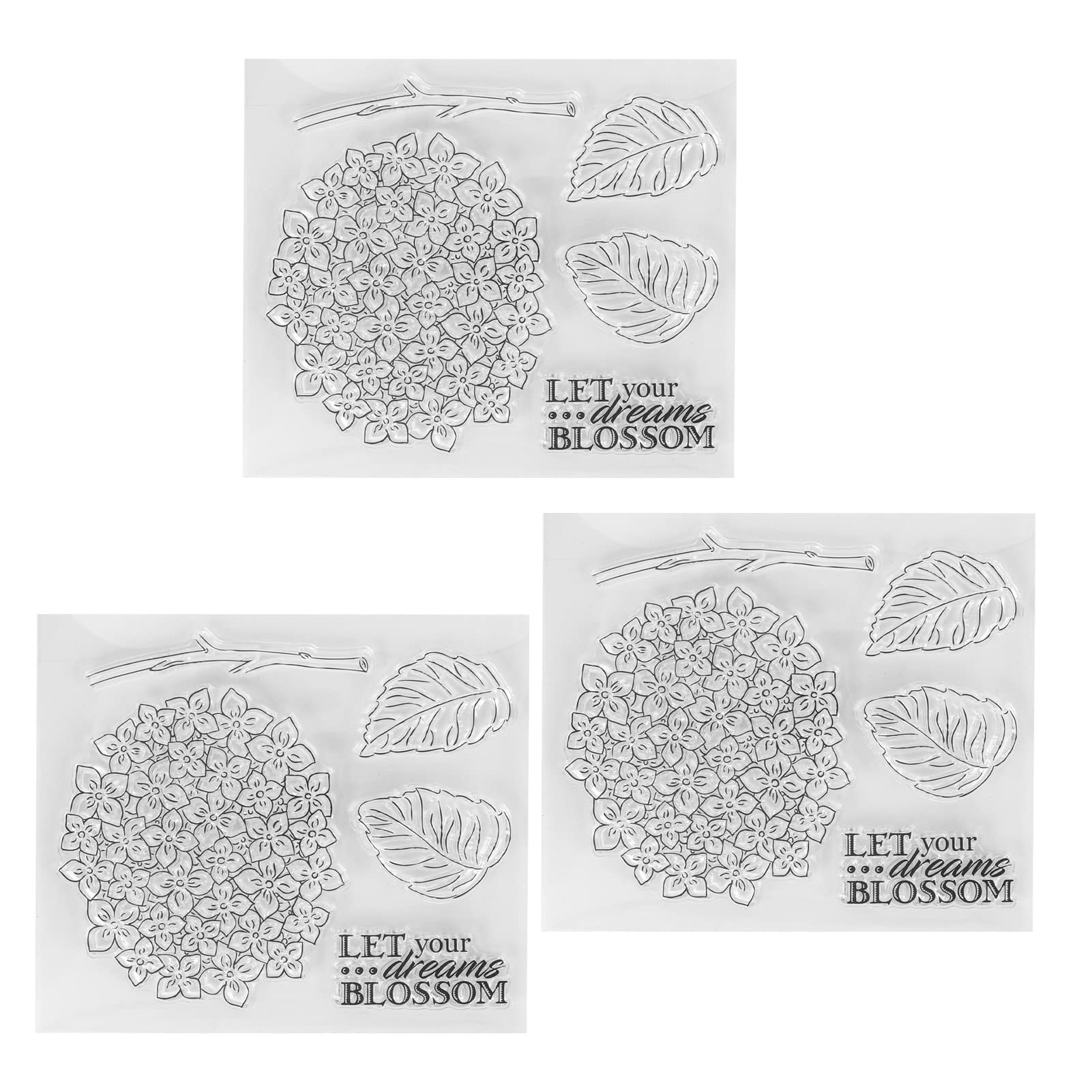 Clear Silicone Stamps for DIY Cards & Scrapbooking - 3 Pack