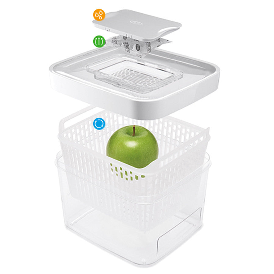 GREENSAVER Produce Keeper - Extend Freshness of Fruits & Vegetables | Eco-Friendly Food Storage Container for Kitchen, Refrigerator & Meal Prep