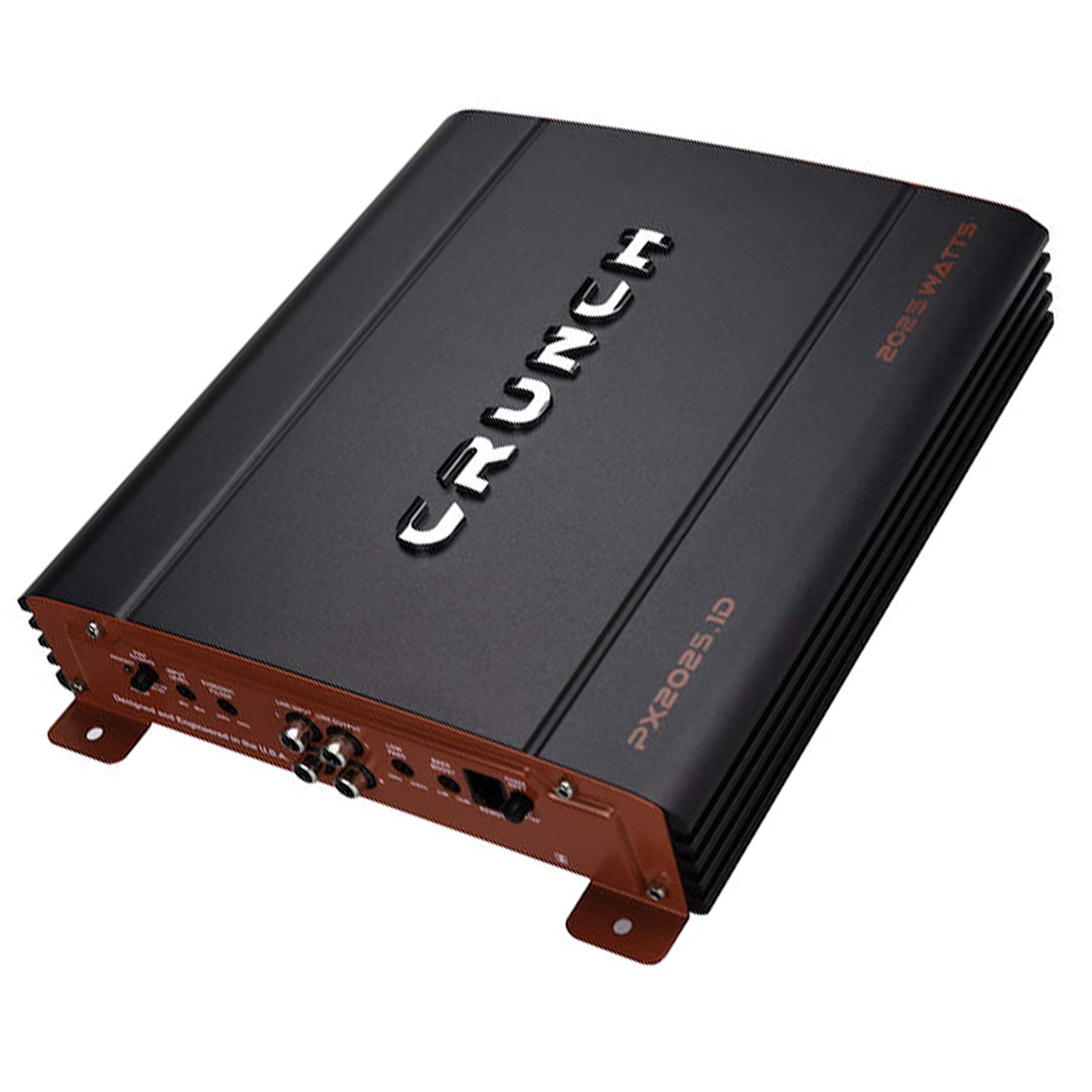 Crunch PX-2025.1D 2000W Mono Subwoofer Car Amplifier with Bass Control & Remote | Includes Gravity Magnet Phone Holder & 4 Gauge Blue Amp Kit | Perfect for Car Audio Upgrades & Bass Enthusiasts