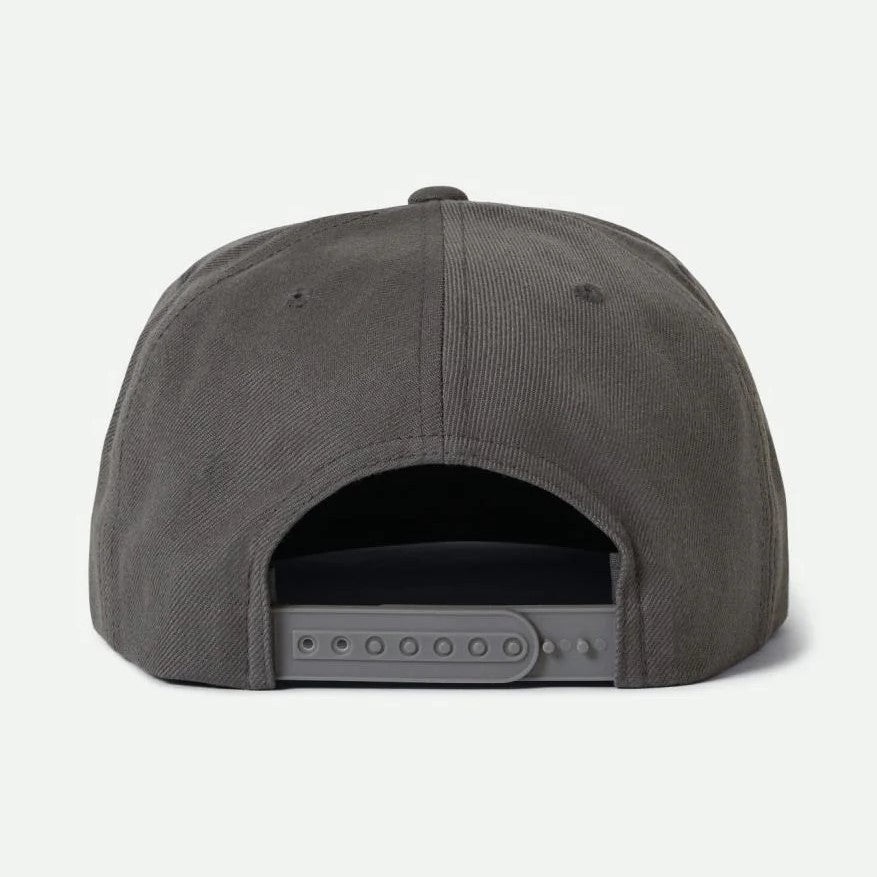 BRIXTON Oath III Snapback Hat - Charcoal Grey Adjustable Baseball Cap for Men & Women | Perfect for Outdoor Sports, Streetwear Fashion & Casual Wear