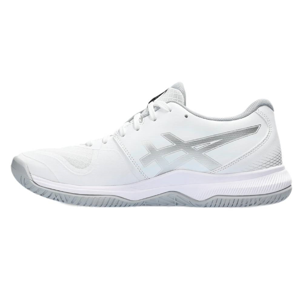 ASICS Gel Tactic 12 Women's Volleyball Shoes - Lightweight Indoor Court Sneakers for Women with Shock Absorption (White/Silver) | Perfect for Volleyball, Badminton & Squash Games