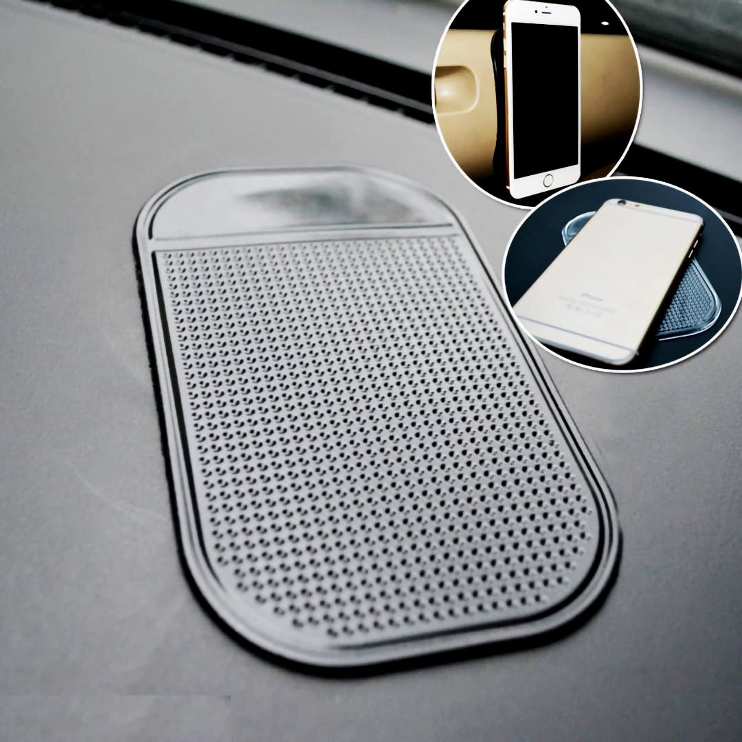 Non-Slip Car Dashboard Mat 10-Pack - Extra Thick Anti-Slide Pad for Radar Detector & Phone - Black - Perfect for Road Trips & Daily Commutes