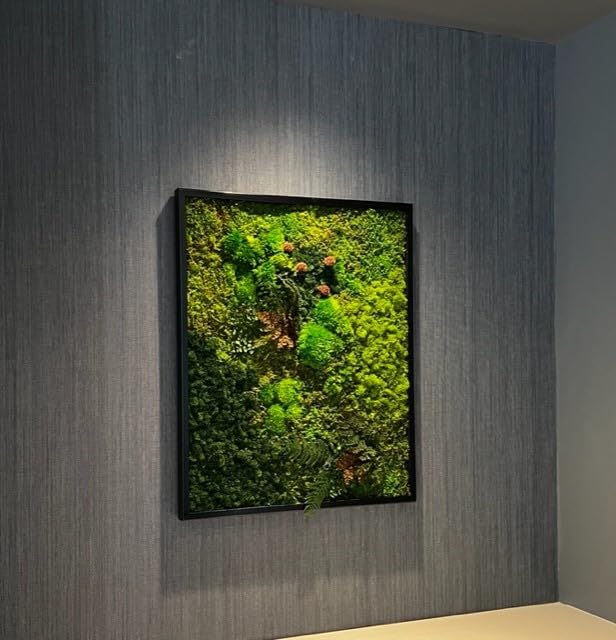 Live Preserved Moss Wall Art - Unique Handmade Moss Art in Wooden Frame - Custom Home & Office Decor - Made in USA (17