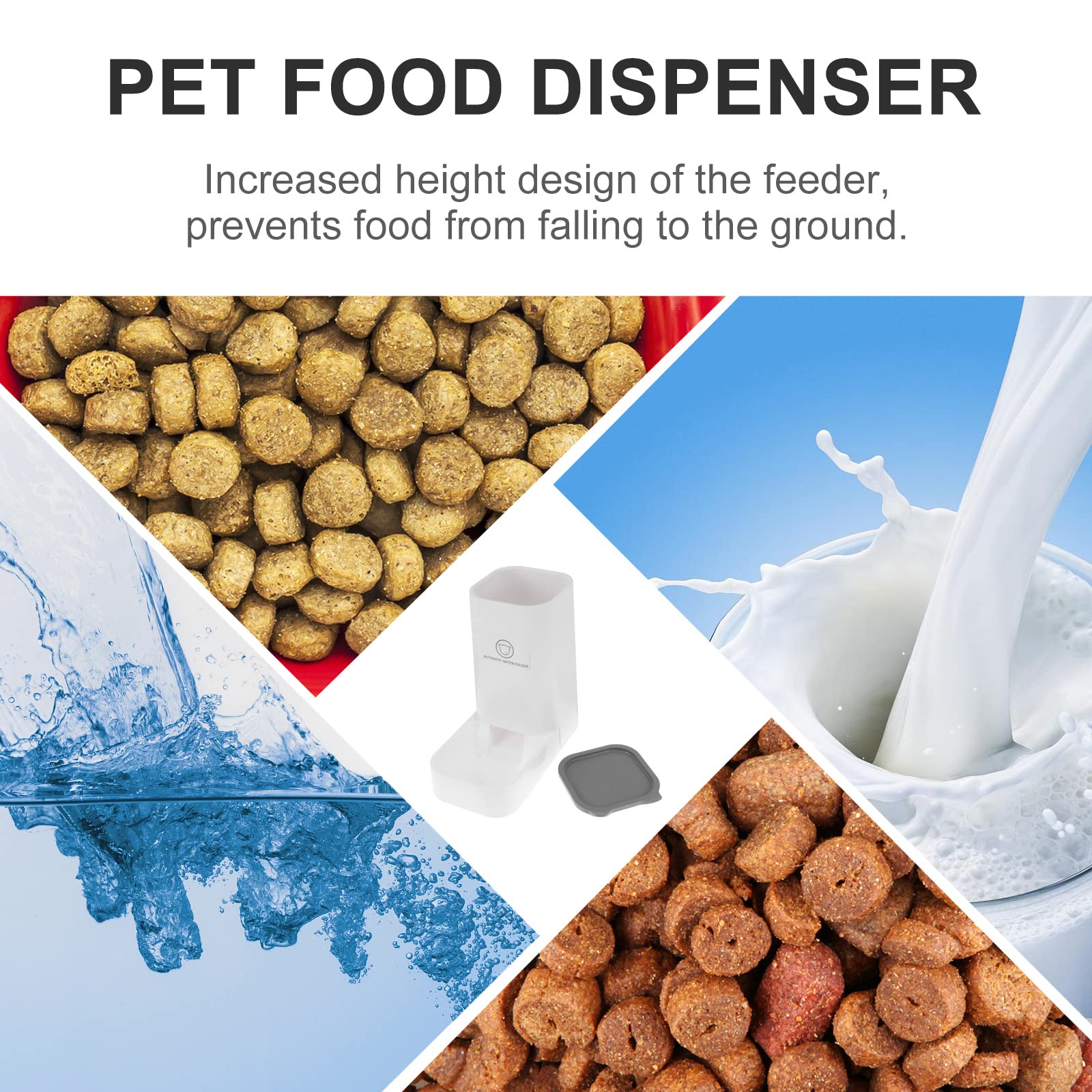 ULTECHNOVO Automatic Pet Feeder - 1pc Cat & Dog Food Dispenser with Timer, Smart Portion Control for Dry Food - Perfect for Home, Travel, and Busy Pet Owners