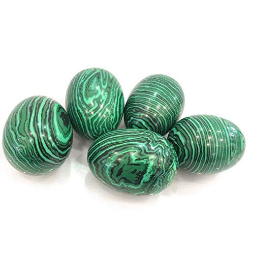 Natural Green Malachite Crystal Egg - 2 Inch Healing Stone for Reiki, Meditation & Energy Work | Spiritual Decor, Feng Shui & Home Decoration