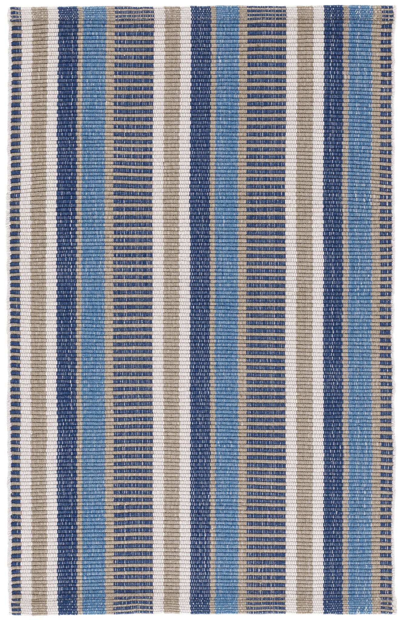 Always Greener Handwoven Indoor/Outdoor Area Rug - Blue & Grey Bohemian Style - Perfect for Living Room, Patio or Bedroom Decor