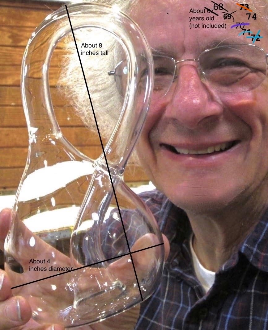 Handmade Glass Klein Bottle - Unique Mathematical Art & Science Gift for Collectors & Decor - Perfect for Home Office, Classroom & STEM Enthusiasts