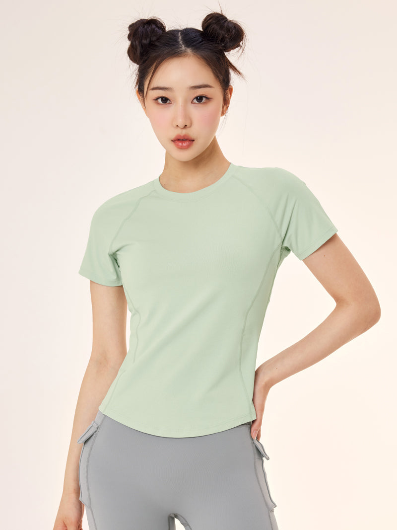Daily Feather Slim Fit Short Sleeve T-Shirt for Women - Lightweight Summer Casual Top - Perfect for Work, Travel & Everyday Wear