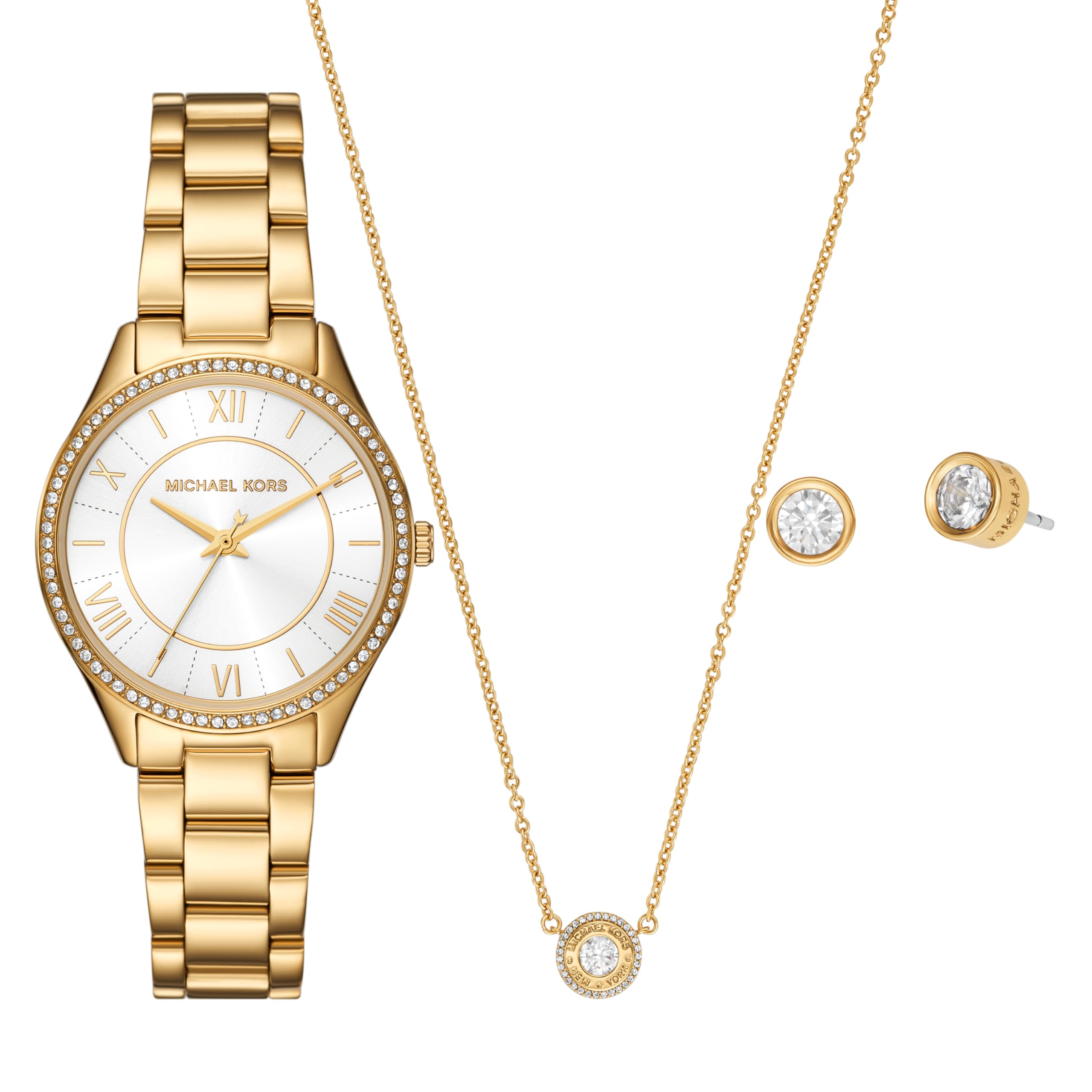 Michael Kors Lauryn Women's Stainless Steel Bracelet Watch - Elegant Gold-Tone Dress Watch for Women | Perfect for Office, Date Night & Special Occasions