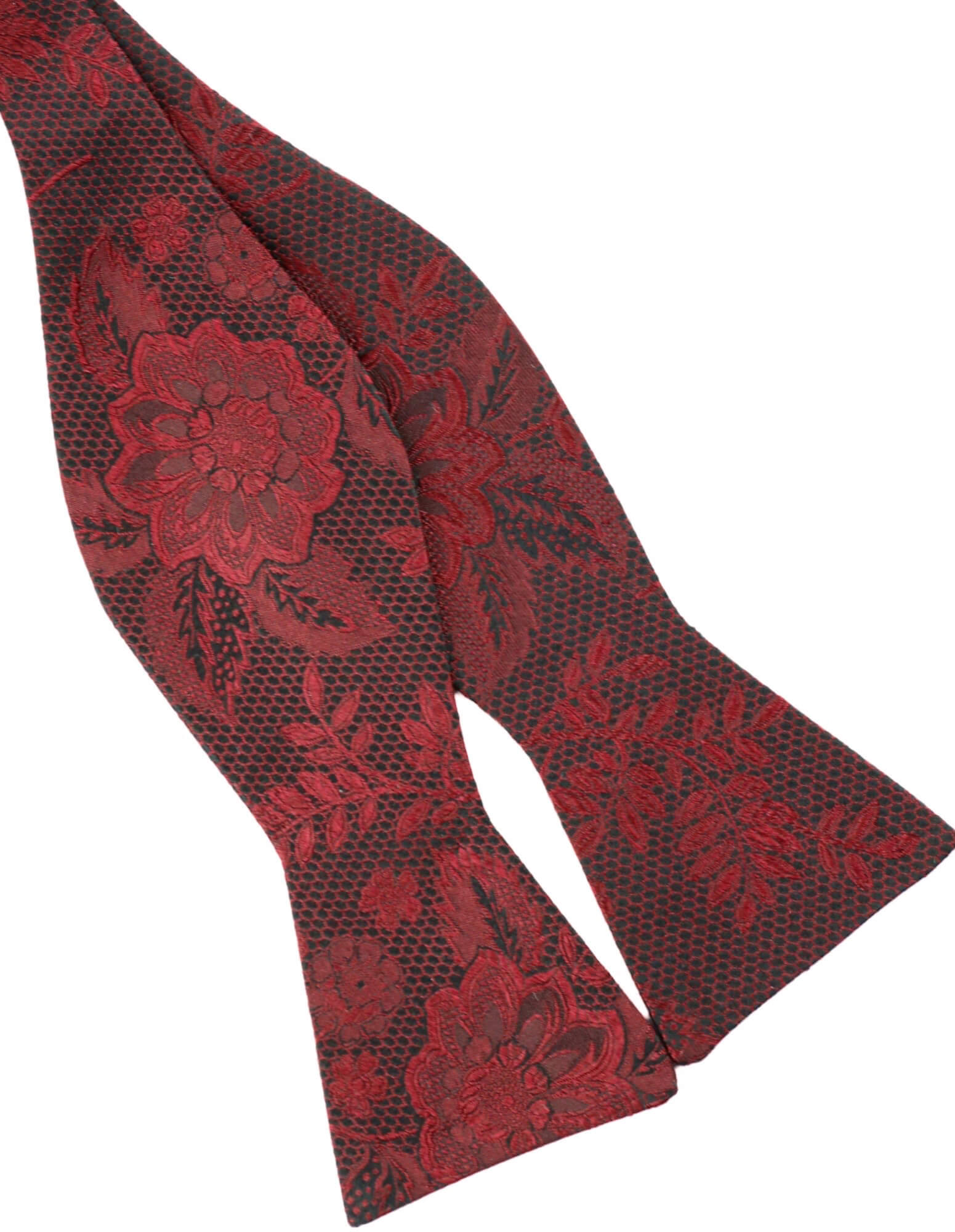 DÉCLIC Kontur TYO Burgundy Bow Tie - Elegant Men's Necktie for Weddings, Parties & Formal Events