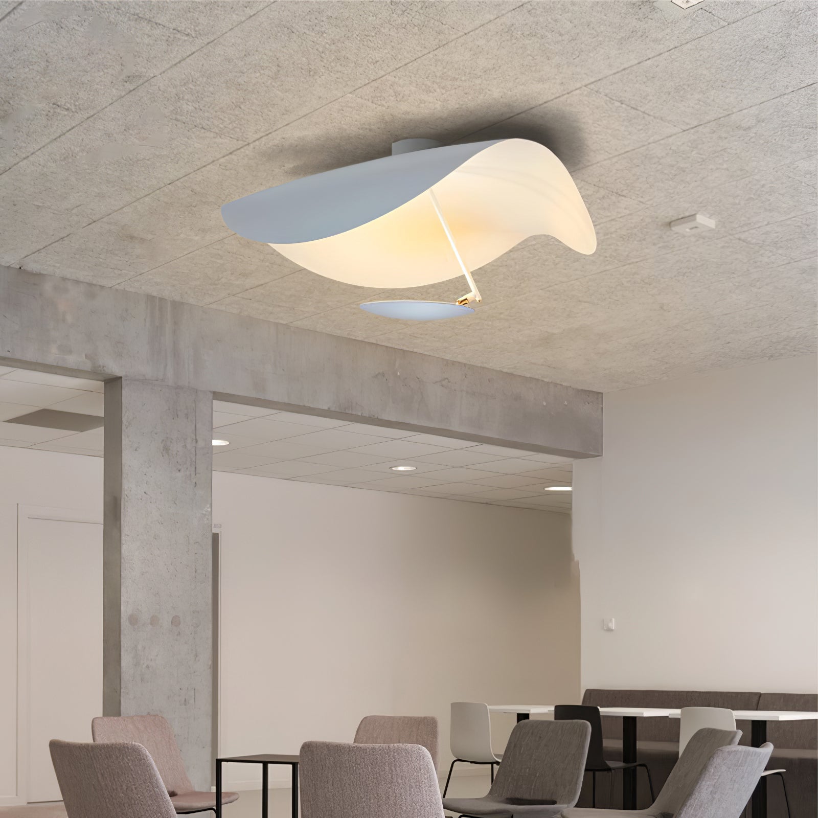 Modern Giorgio Ceiling Light Fixture - Elegant LED Flush Mount Lighting for Bedroom, Living Room & Kitchen - Energy Efficient Home Decor (Brushed Nickel Finish) - Perfect for Apartments, Dorms and Interior Design Projects
