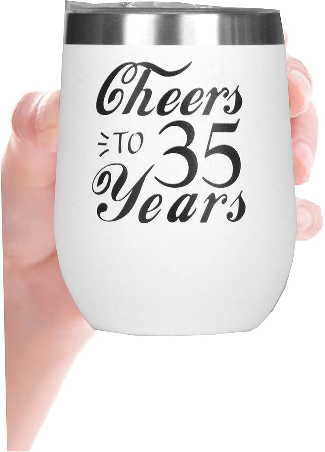 MEANT2TOBE 35th Birthday Gifts for Women - Insulated Tumbler Cup with Straw & Lid, Personalized 35 Year Old Birthday Present for Her, Best Friend, Sister or Wife - Perfect for Office, Home & Travel Use