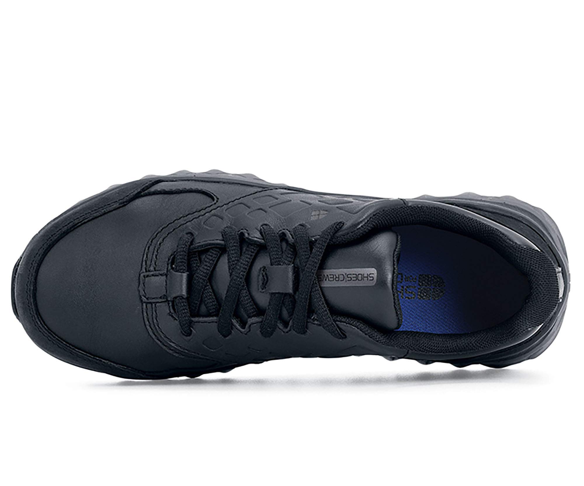 Slip Resistant Work Shoes for Men with Aluminum Toe - Water Resistant Safety Sneakers for Construction, Warehouse & Restaurant Workers - Black Bridgetown by Shoes for Crews