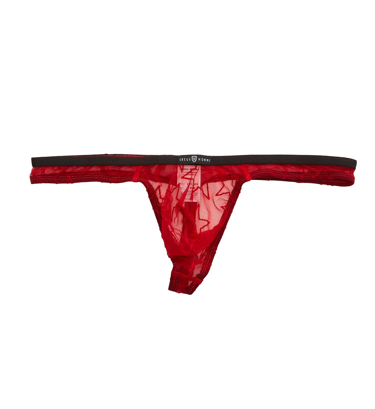 Gregg Homme Men's Red Starr Thong - Comfortable & Stylish Underwear for Everyday Wear, Gym, and Beach