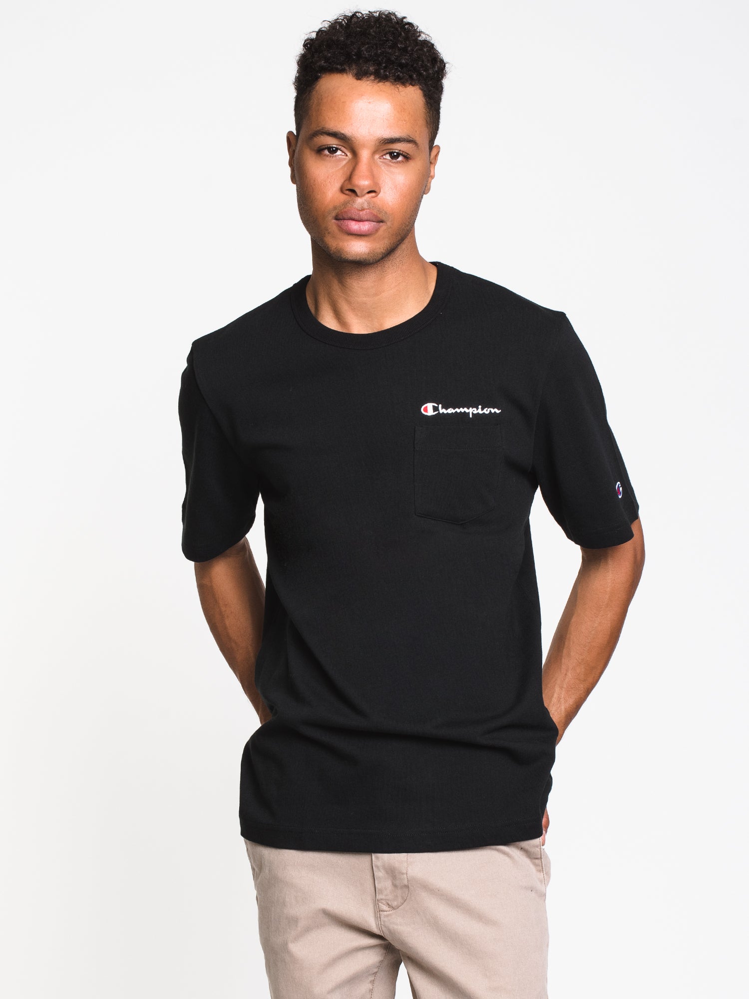 Champion Heritage Short Sleeve Pocket T-Shirt for Men - Classic Cotton Crewneck Tee with Chest Pocket | Casual Wear, Gym, Workout & Everyday Outfits
