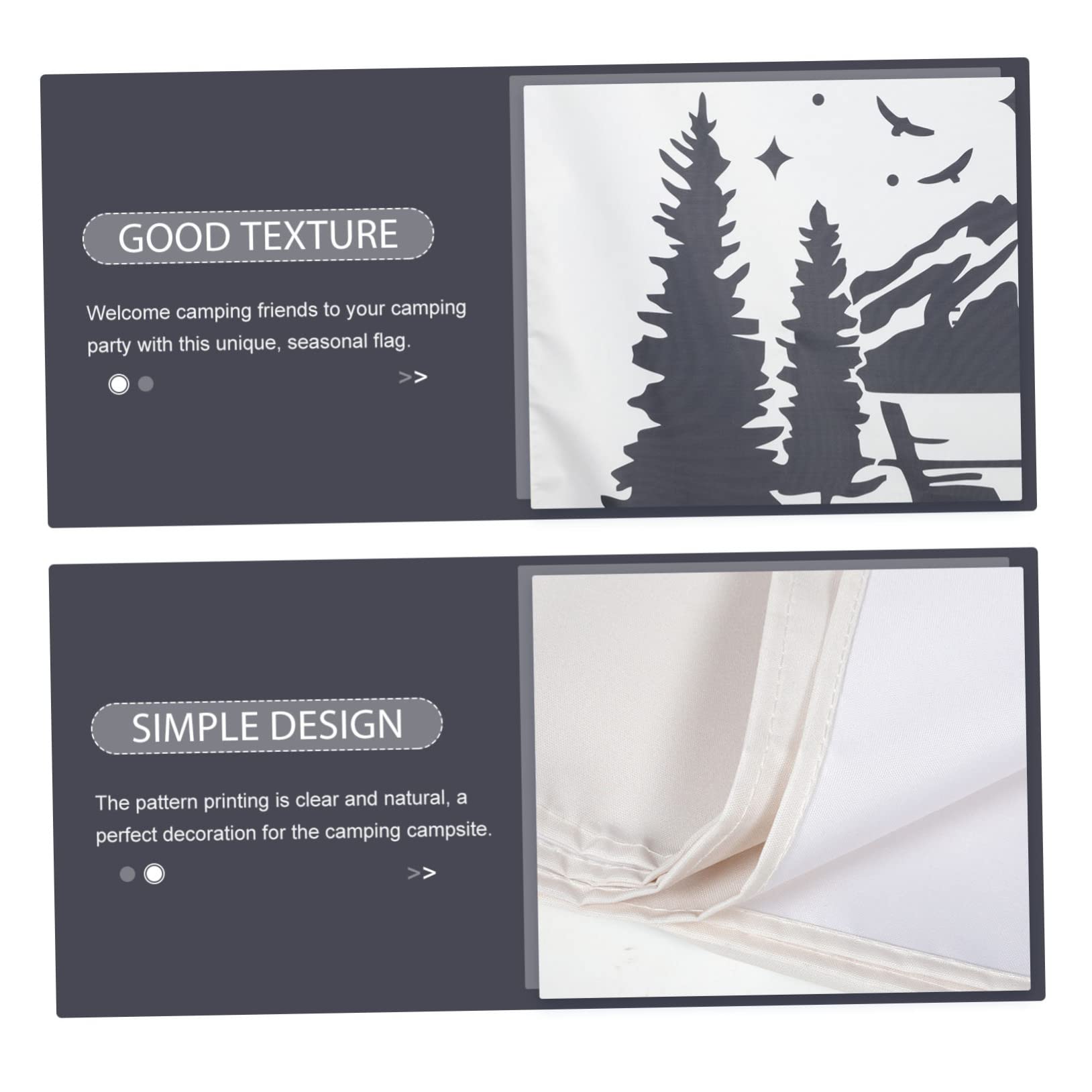 4pcs Outdoor Camping Flag Bunting Banner - Happy Summer Decorations for Backyard, Picnic & Party | Waterproof Garden Flags for Patio Decor