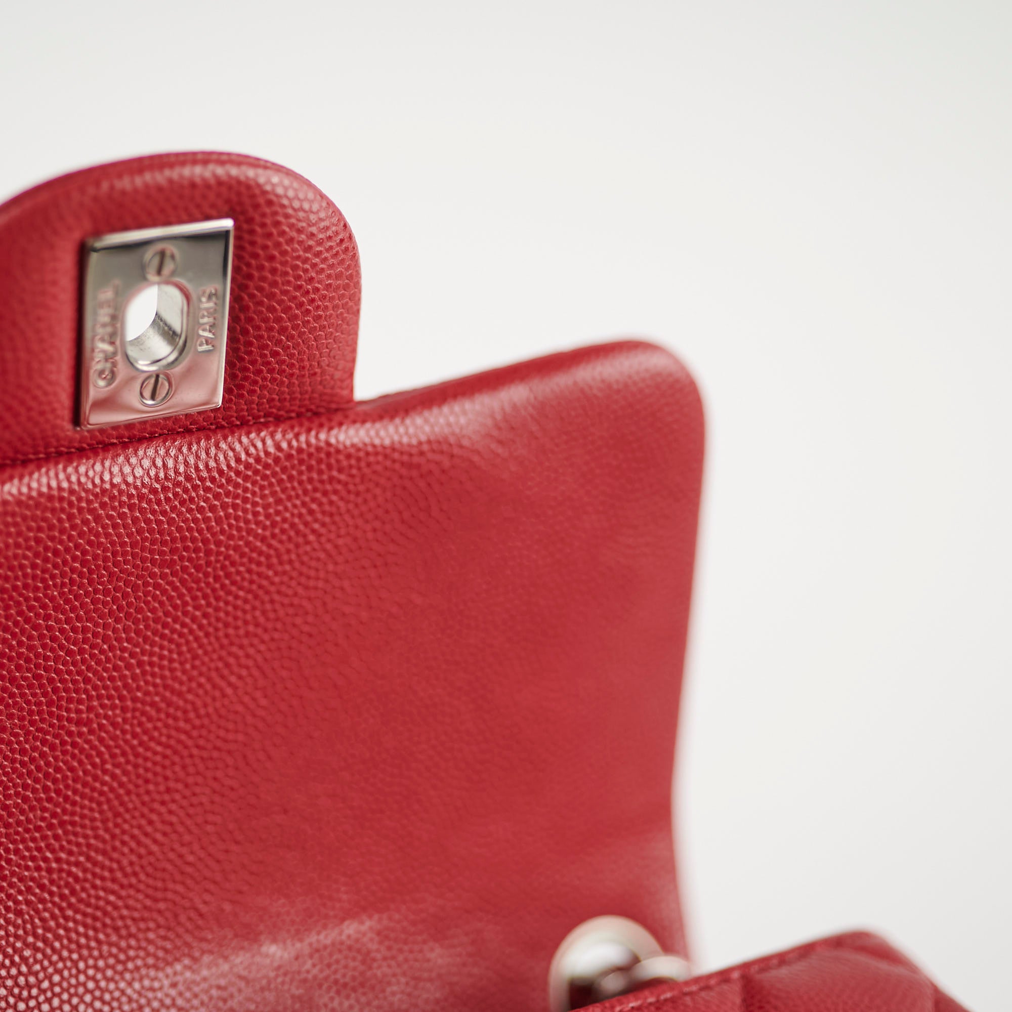 Chanel Mini Square Caviar Leather Red 26 Series Crossbody Bag - Perfect for Evening Parties, Date Nights & Luxury Fashion Accessories