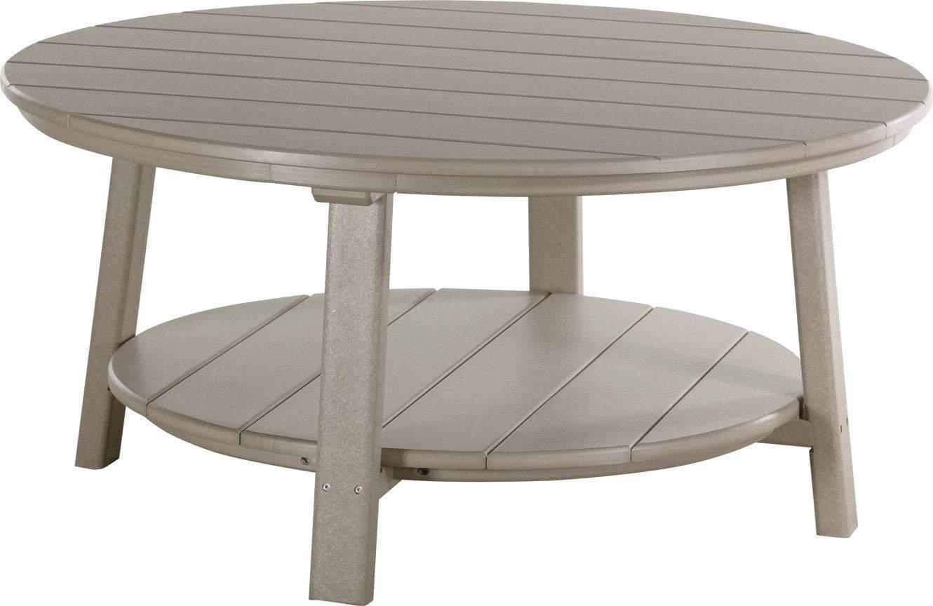 LuxCraft Weatherwood Recycled Plastic Deluxe Outdoor Conversation Table - Eco-Friendly Patio Furniture for Garden, Deck, and Backyard Relaxation