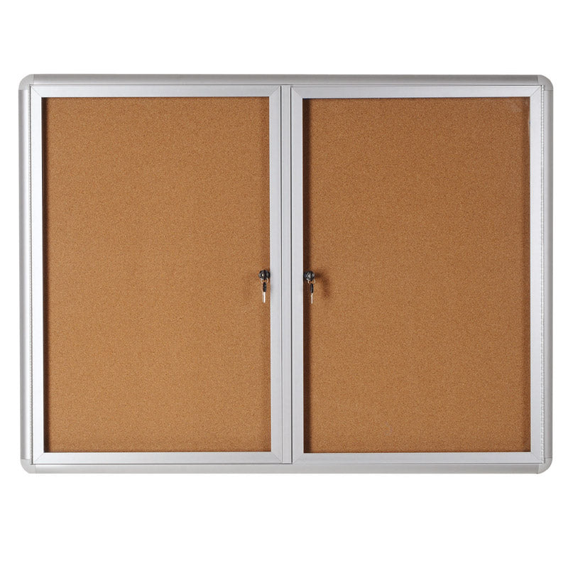 Premium Enclosed Indoor Cork Bulletin Boards with Aluminum Frame - Perfect for Offices, Classrooms & Home Organization