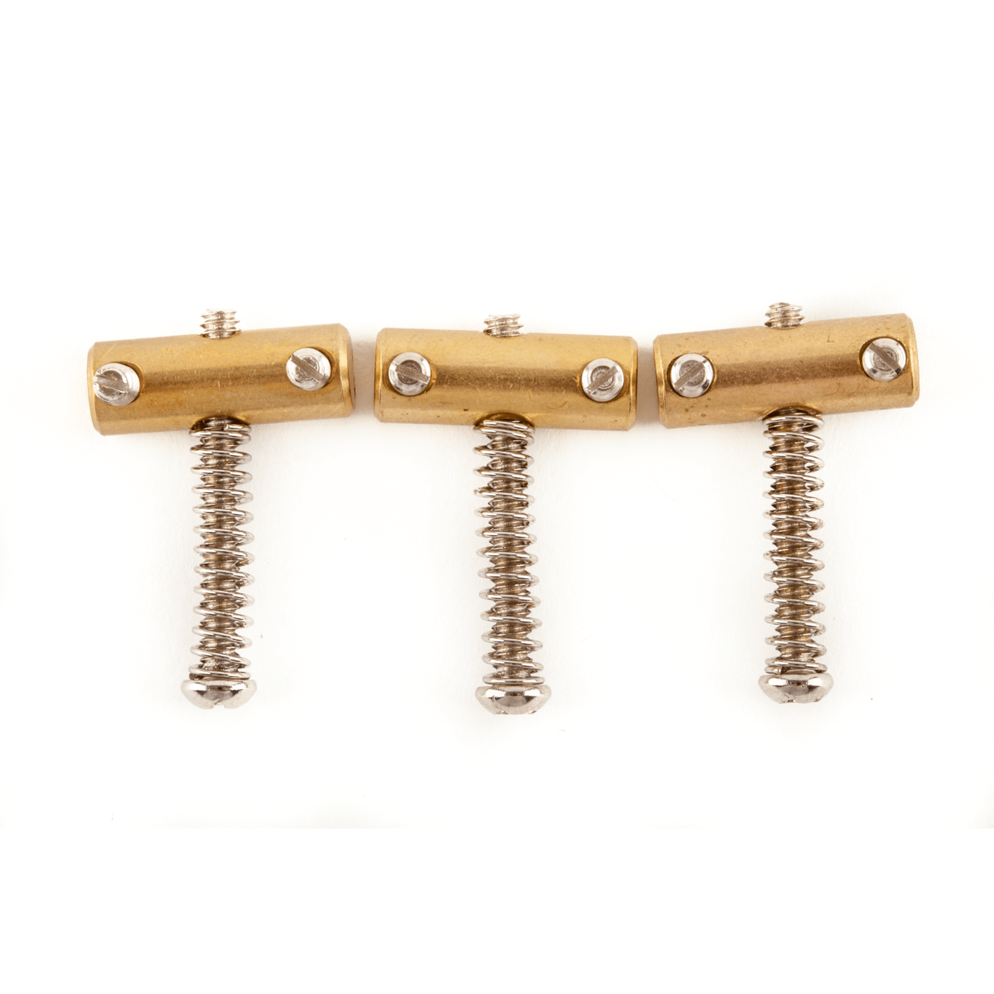 Fender American Vintage Telecaster Compensated Brass Bridge Saddles | Premium Guitar Replacement Parts for Enhanced Tone & Intonation | Perfect for Country, Rock & Blues Performances