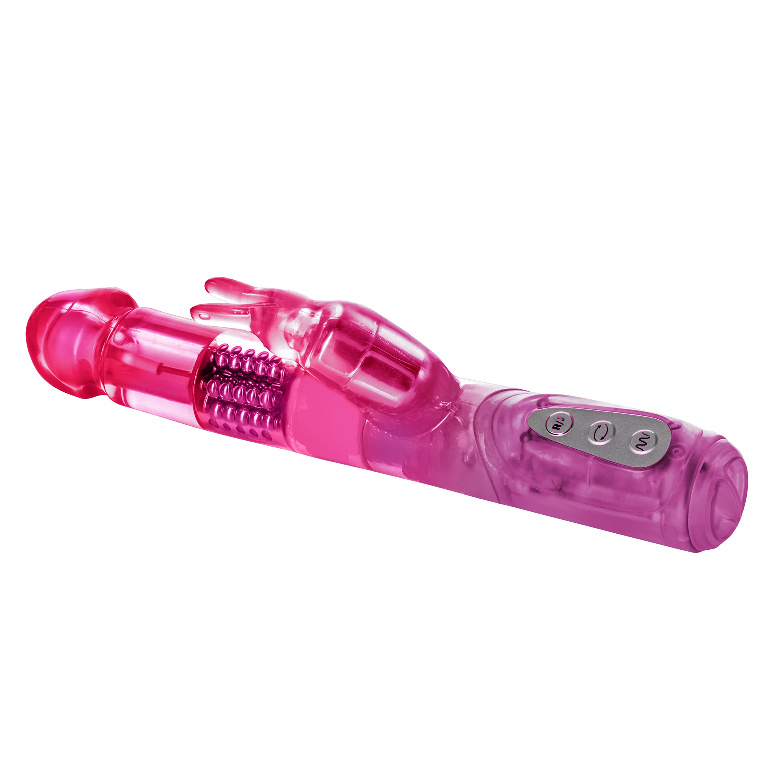 CalExotics 7-Function Jack Rabbit Vibrator with Rotating Shaft - Waterproof G-Spot & Clitoral Stimulator for Couples - Hands-Free Adult Sex Toy in Pink | Perfect for Solo Play & Romantic Nights
