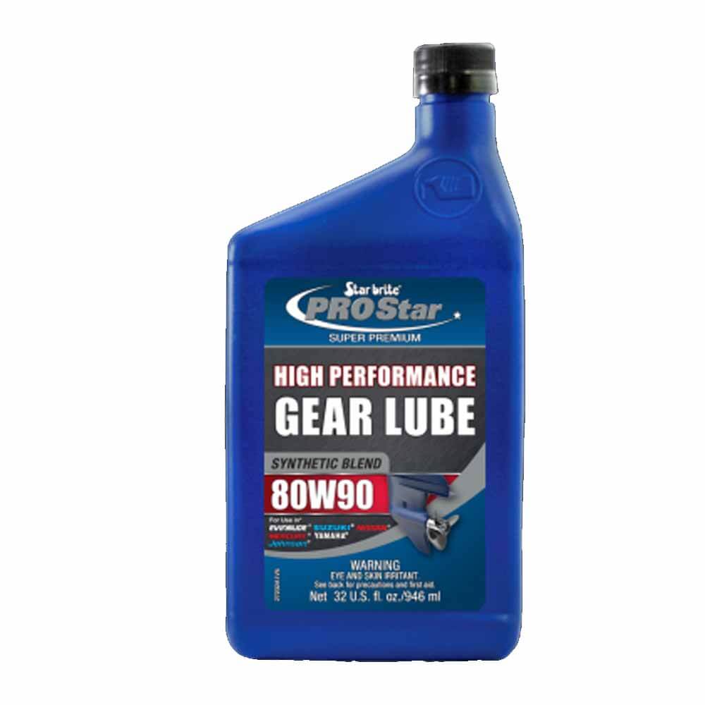 STARBRITE Synthetic Blend Lower Unit Gear Lube 80W90 - 32 oz (27232) - Premium Marine Gear Oil for Outboard Motors & Stern Drives