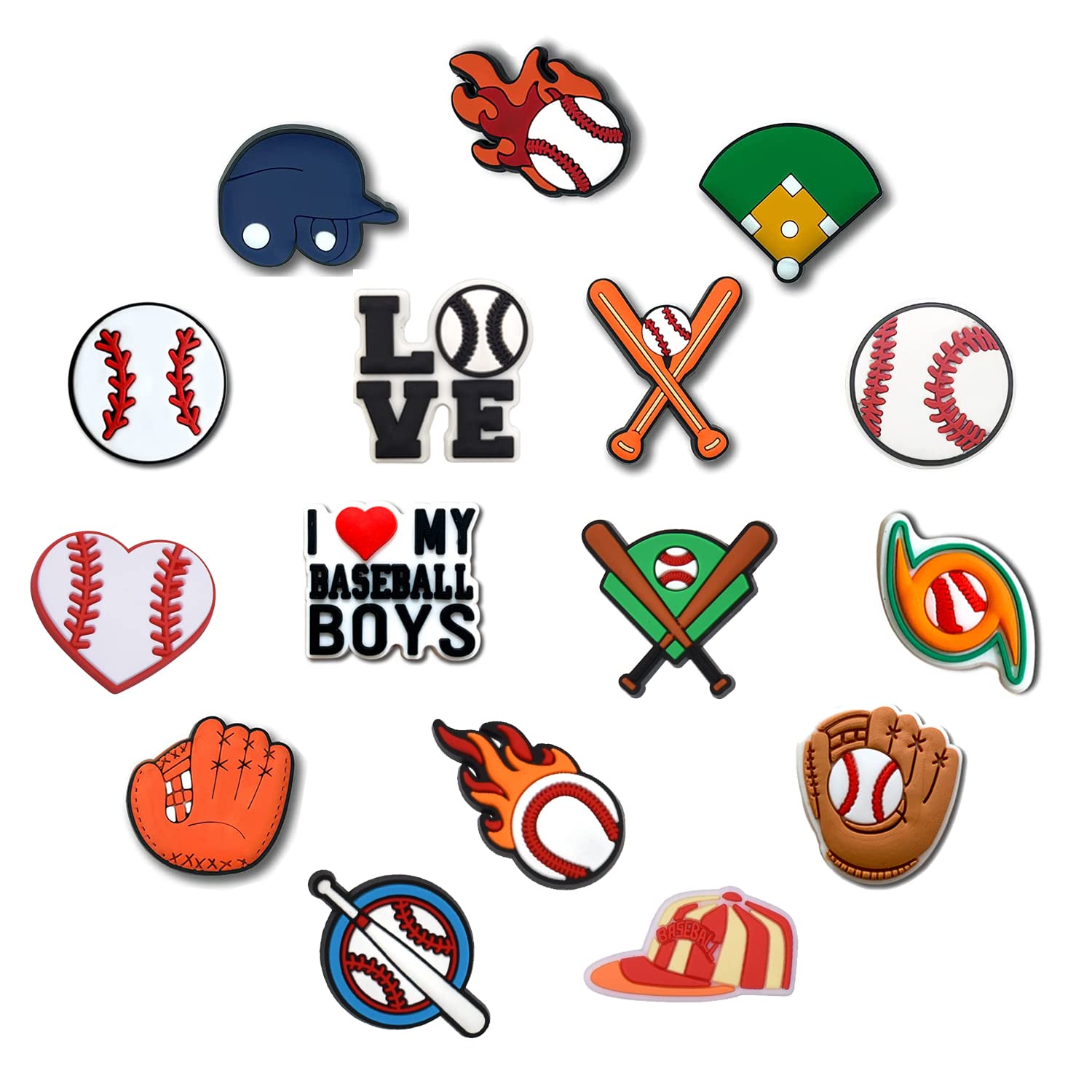 Sports Shoe Charms for Clogs - Basketball Football Soccer Baseball Golf Softball Shoe Accessories for Men Women Boys Girls | Perfect for Team Spirit, Game Days & Shoe Customization