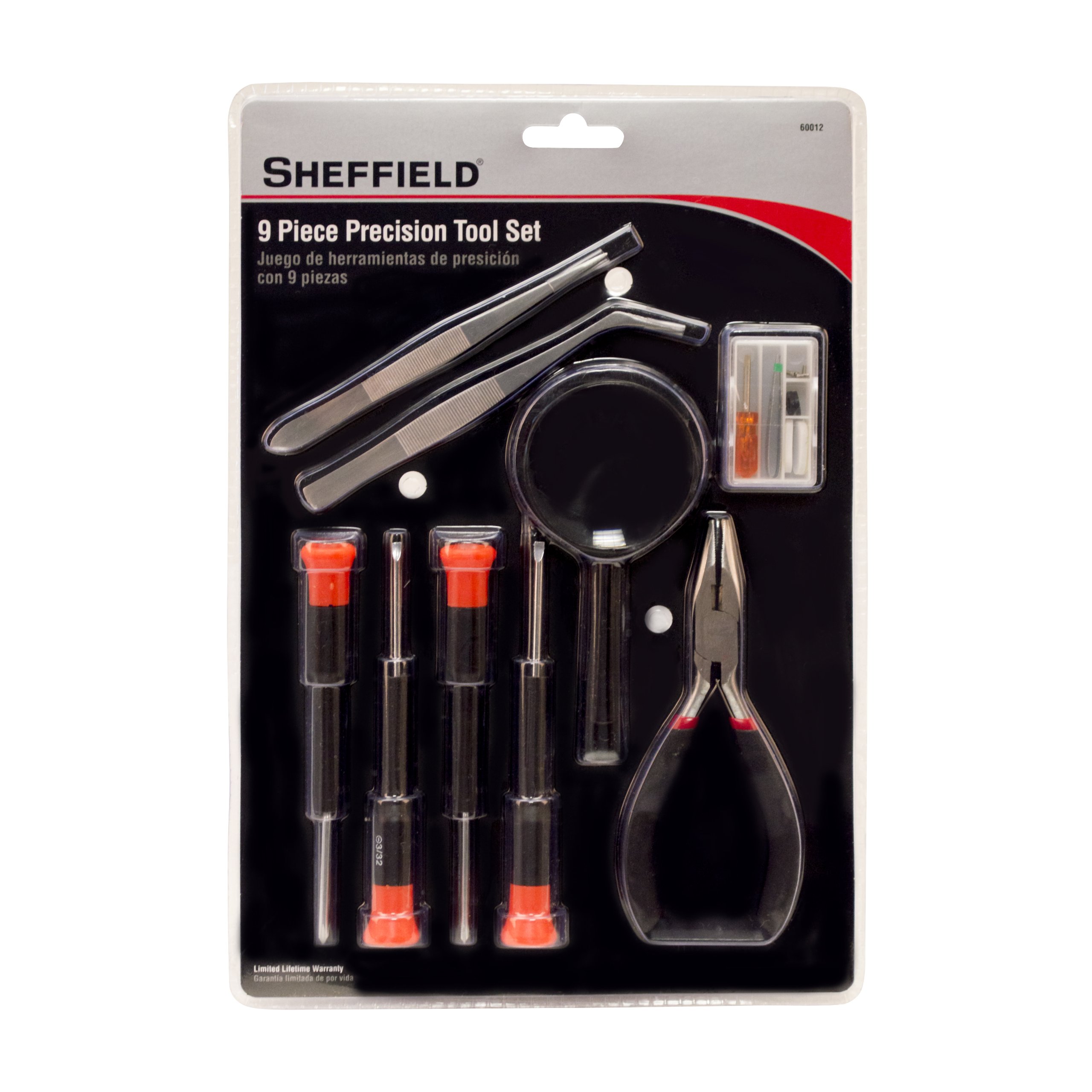 Sheffield 60012 8-Piece Precision Tool Set - High Quality Stainless Steel Measuring & Marking Tools for Woodworking, Metalworking & DIY Projects