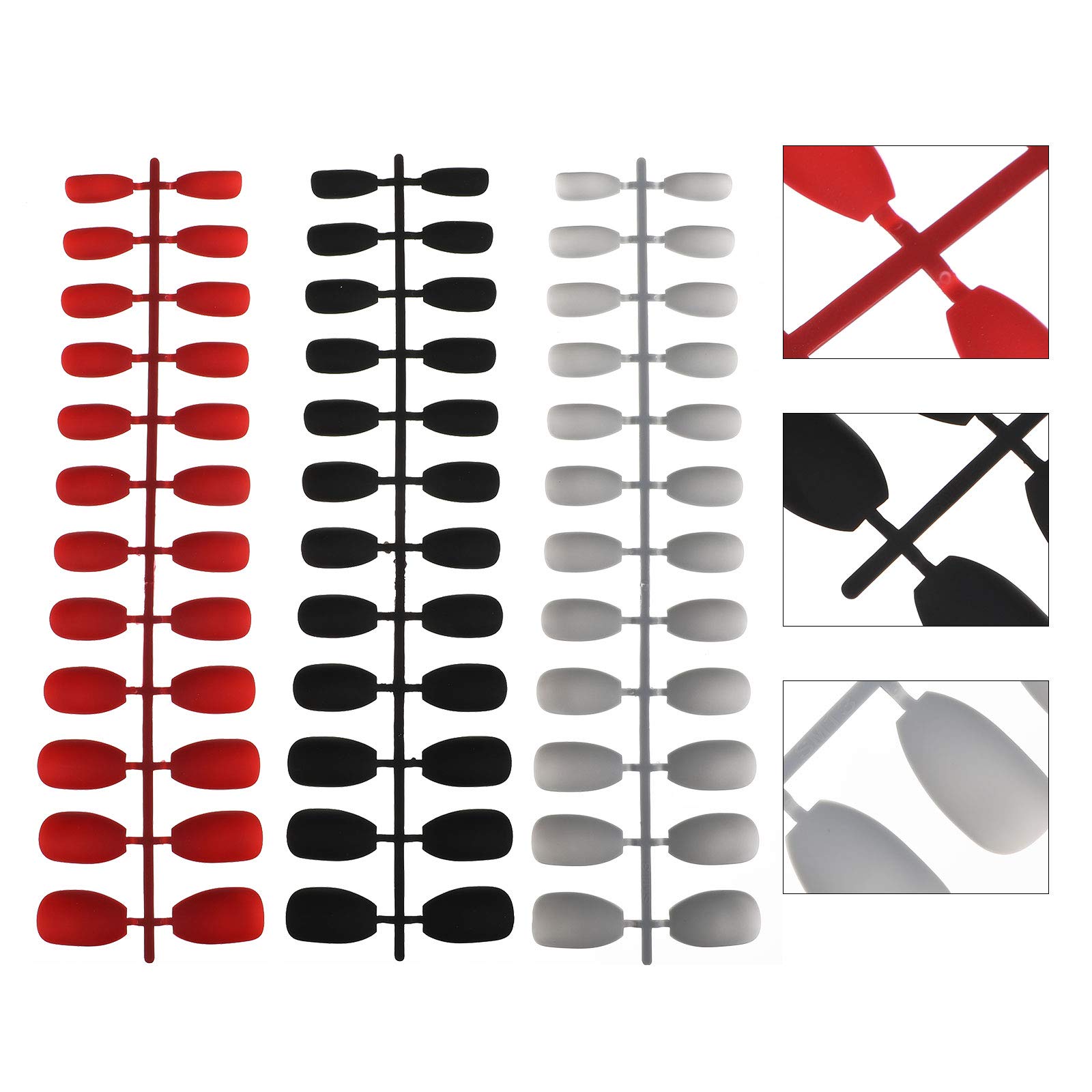 72PCS Frosted Coffin Nail Tips - Full Cover False Nails with Gel Finish | DIY Nail Art Stickers & Decals for Women | Perfect for Parties, Weddings & Special Occasions
