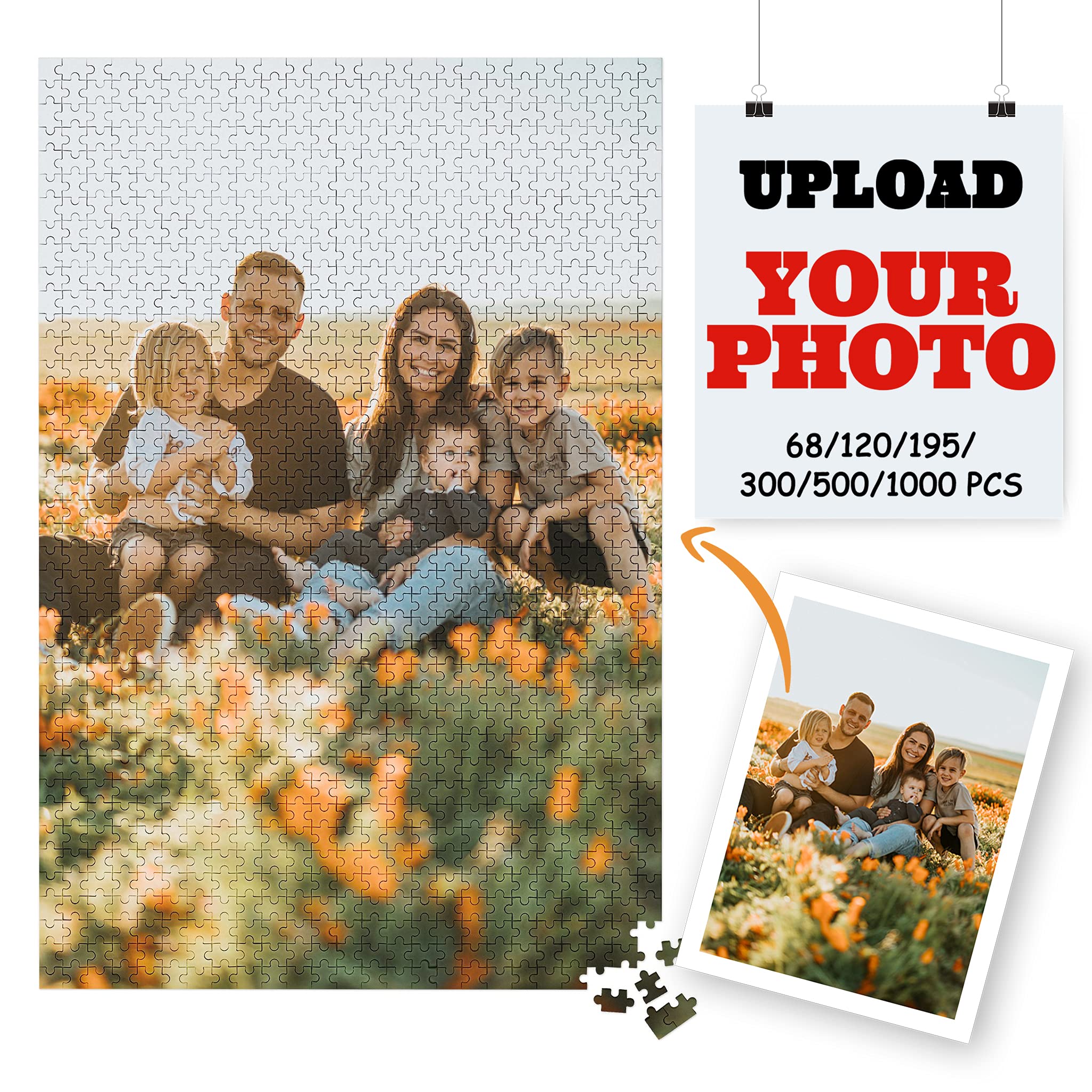 Custom 1000-Piece Photo Jigsaw Puzzle - Personalize with Your Own Image | Perfect for Gifts, Family Activities & Home Decor