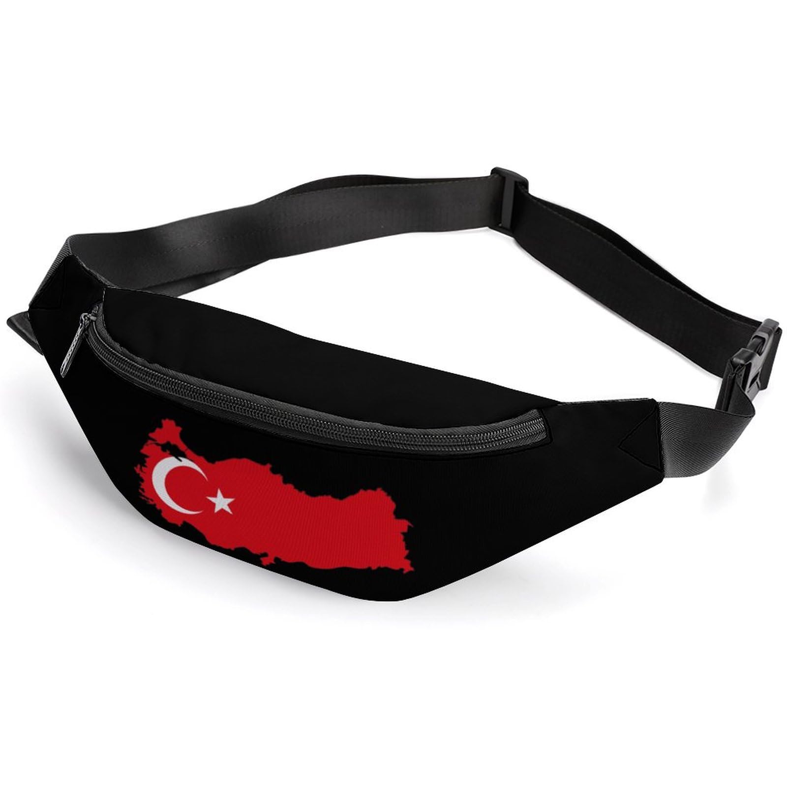 Turkey Flag Belt Bag - Adjustable Waist Pouch & Crossbody Bag for Women & Men - Perfect for Travel, Hiking, Festivals and Sporting Events