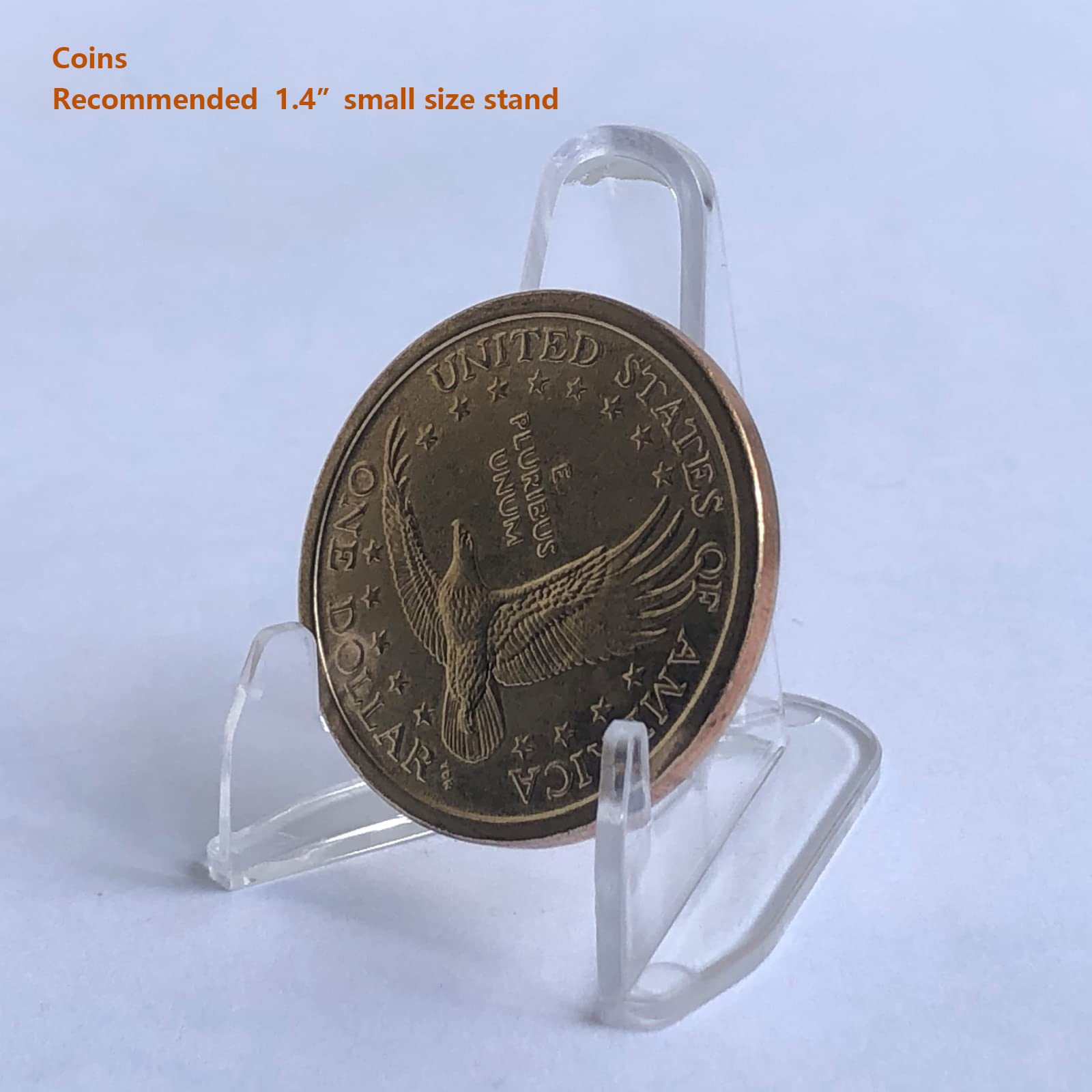 24 Pack Thickened Clear Card Stands - 2.3 Inch Tall Sports Card Holder & Display Stand for Graded Cards, Challenge Medals, Casino Chips - Perfect for Collectors, Gaming Tournaments, and Trade Show Displays