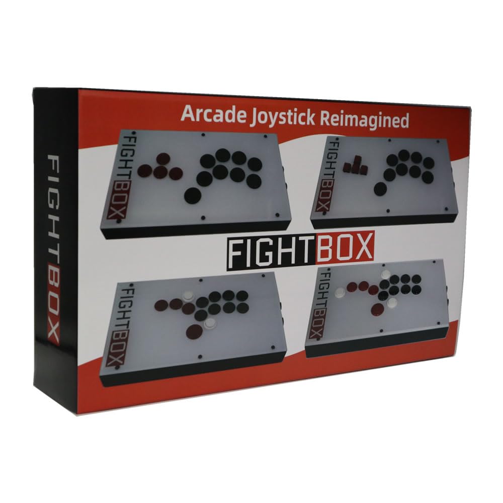 FightBox F9-PC All Button Leverless Arcade Fight Stick Game Controller for PC, PS3, Nintendo Switch - Perfect for Fighting Games, Retro Gaming & Esports Tournaments