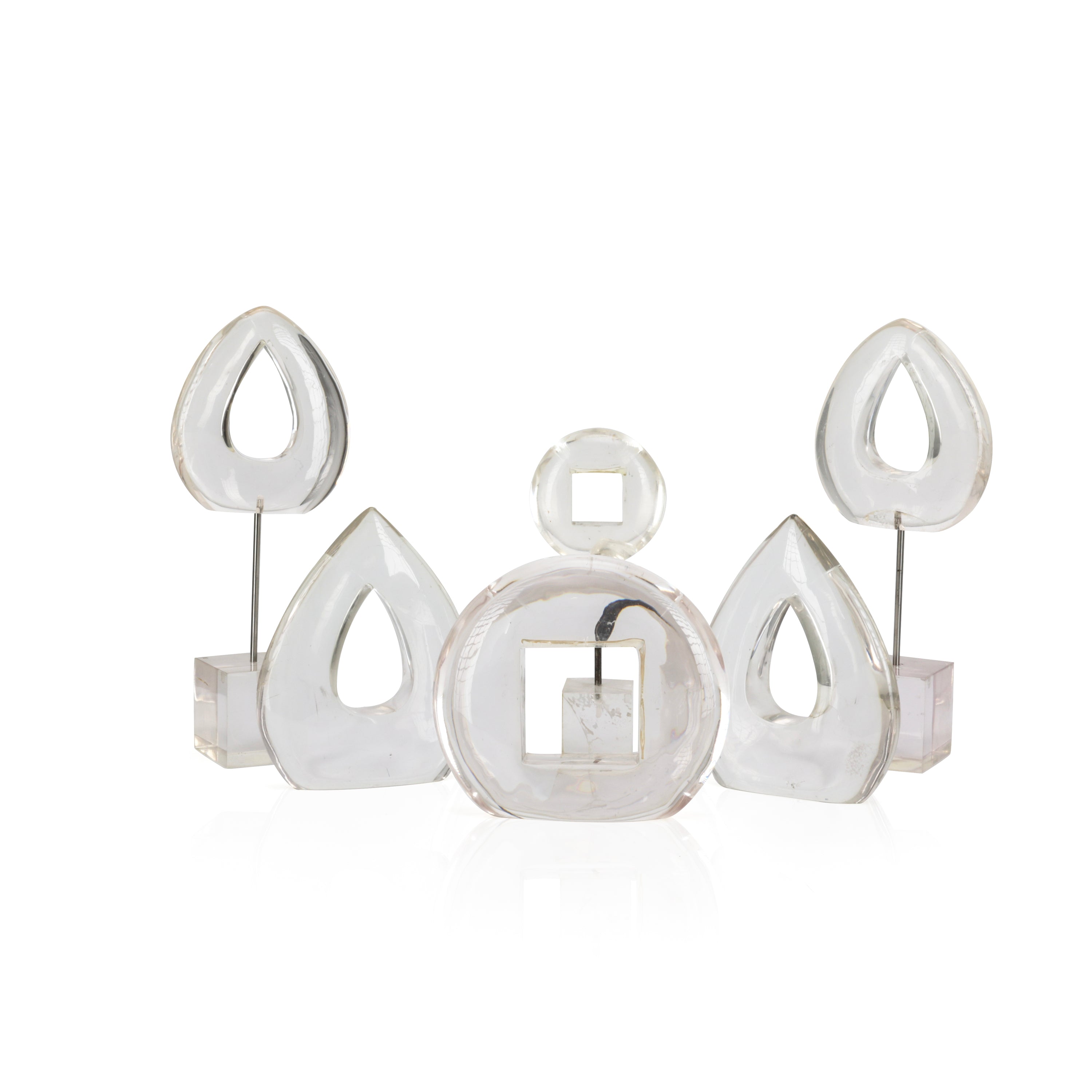 Elegant Acrylic Tear Drop Table Sculpture - Modern Home & Office Decor - Perfect for Living Room, Bedroom, or Desk Accessory