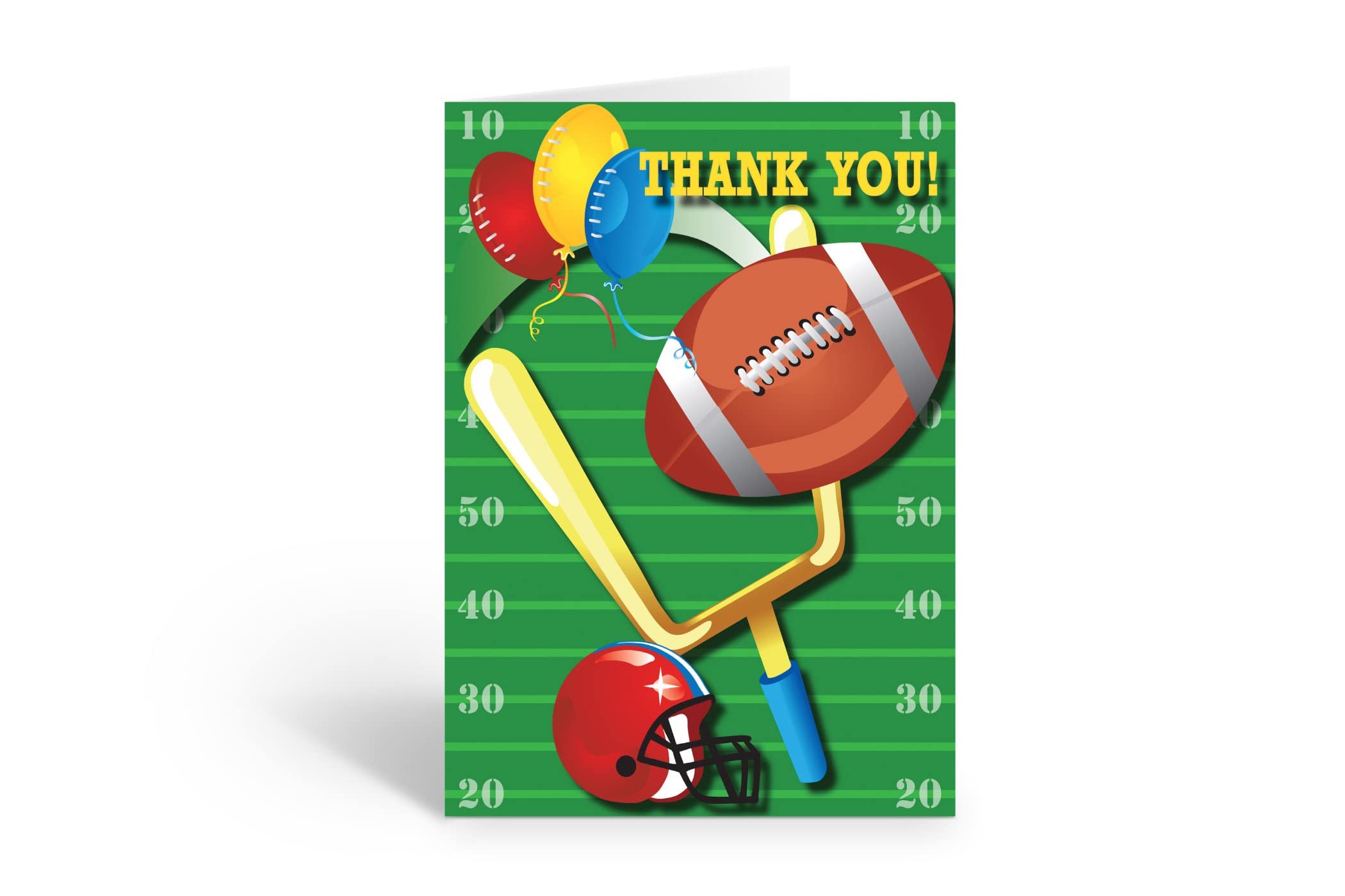Stonehouse Collection Football Team Thank You Cards - Coach & Parent Appreciation Greeting Cards with Field Goal Design | Perfect for End of Season Gifts, Team Parties & Volunteer Recognition