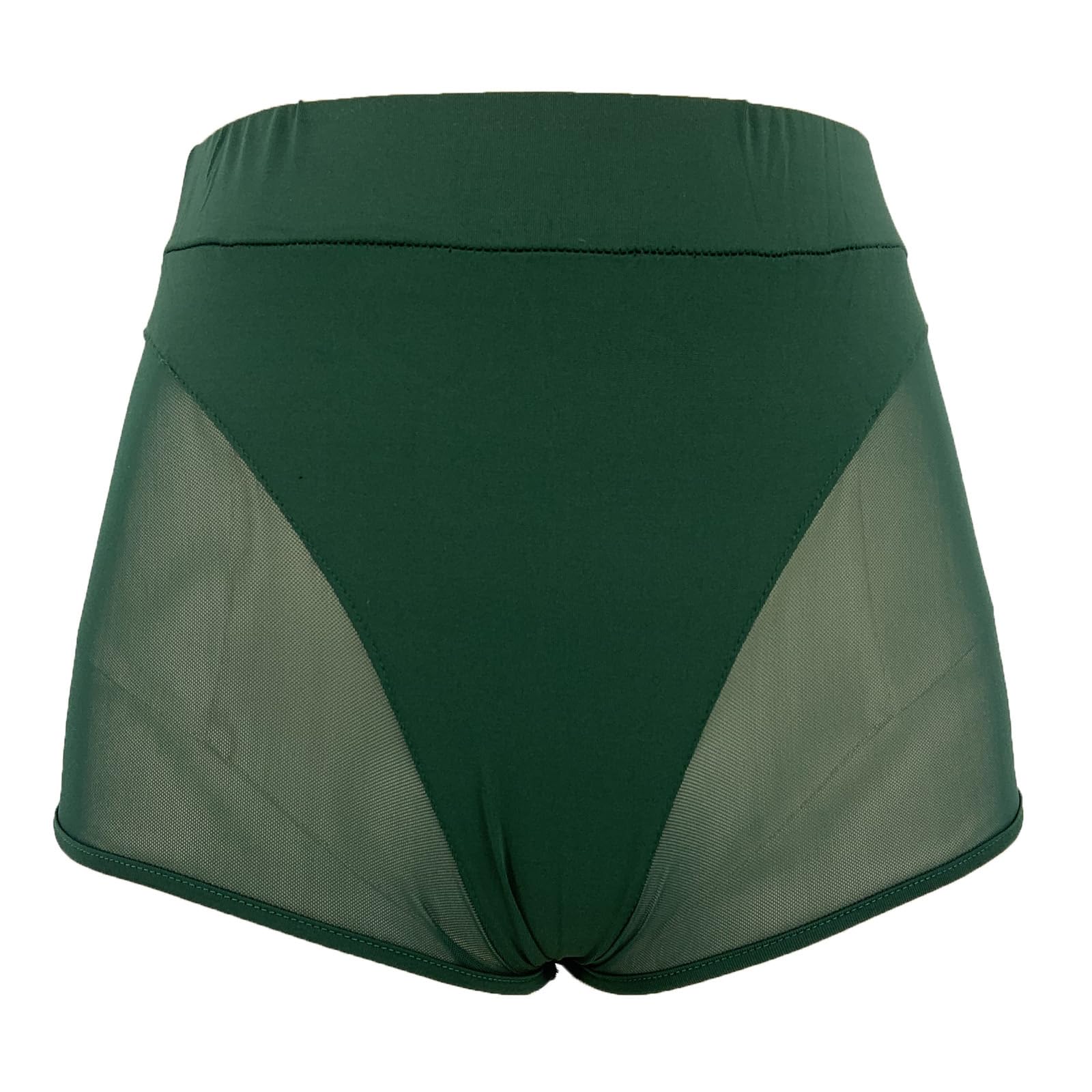 Women's High Waisted Mesh Yoga Shorts - Butt Lifting Workout Running Swim Shorts - Stretchy Body Shaper Underwear for Gym, Beach & Lounge