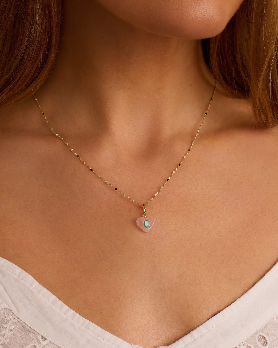 Heart Capri Necklace for Women - Dainty Gold Pendant with Adjustable Chain - Perfect for Valentine's Day, Anniversary & Everyday Wear
