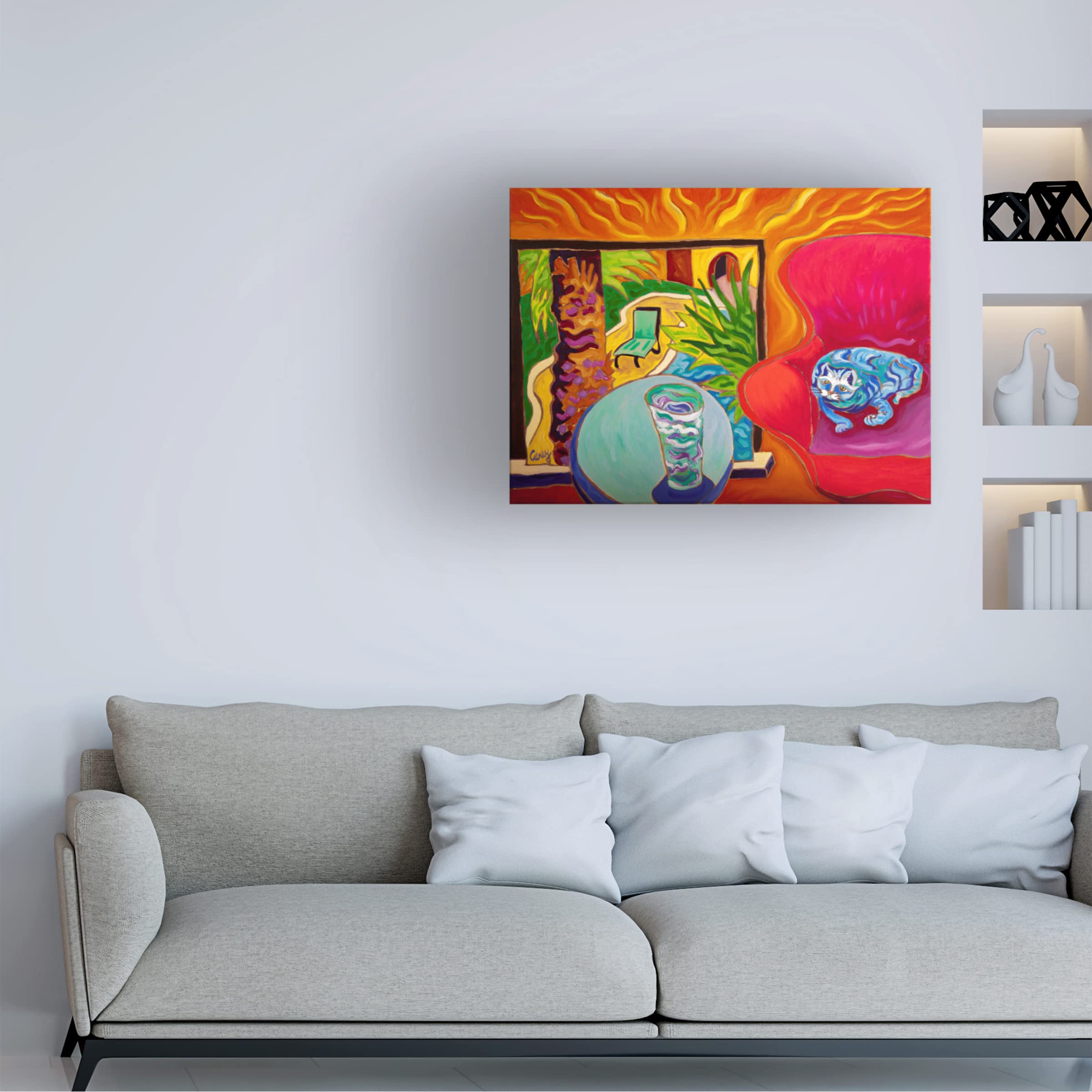 Trademark Fine Art 'Picture Window' Canvas Wall Art by Cathy Carey - Perfect for Living Room, Bedroom & Office Decor