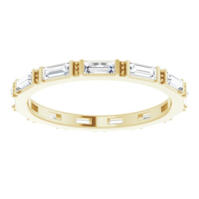 0.78 Carat Straight Baguette Diamond Eternity Band - Elegant Wedding Ring for Women, Perfect for Anniversaries & Special Occasions