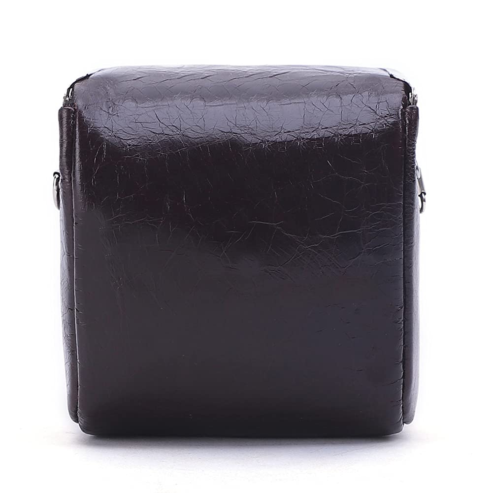 ROUROU Women's Genuine Leather Clutch Bag with Kiss Lock - Small Crossbody Shoulder Bag & Retro Coin Purse - Perfect for Evening Parties, Date Nights & Travel Accessories