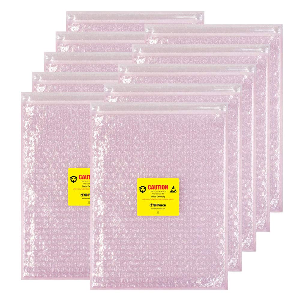 Anti Static Bubble Bags - 100 Pack X-Large Resealable Static Shielding Bags for Sensitive Electronics | Reusable ESD Protection | Perfect for Circuit Boards, Computer Parts & Electronic Storage