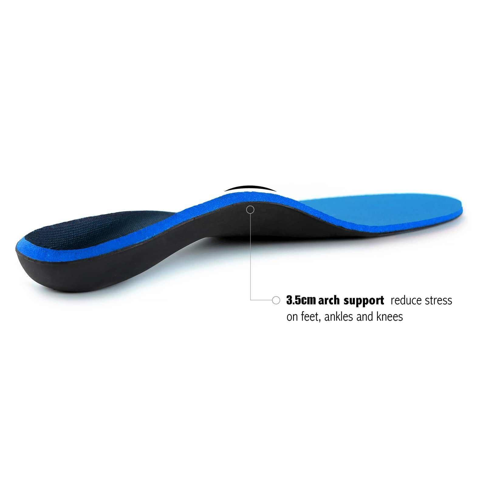 Plantar Fasciitis Relief Arch Support Insoles for Men & Women - Orthotic Shoe Inserts for Flat Feet, Heel & Foot Pain - All-Day Comfort & Energy - Perfect for Running, Walking & Work (Men's 12-12.5/Women's 14-14.5)
