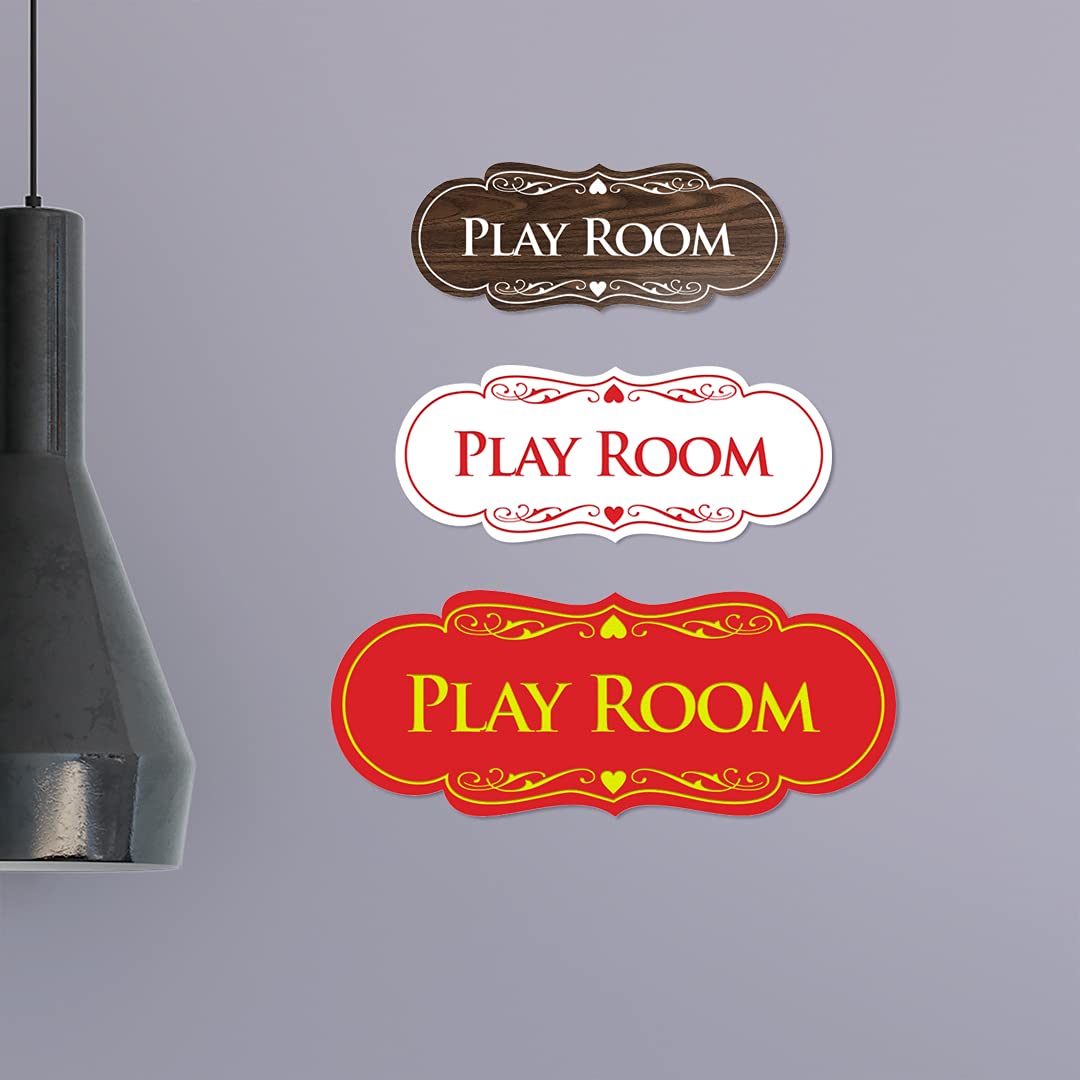 ByLITA Designer Play Room Sign - Large Blue Wall Decor for Kids' Playroom, Nursery, or Classroom | Durable & Stylish Play Area Signage