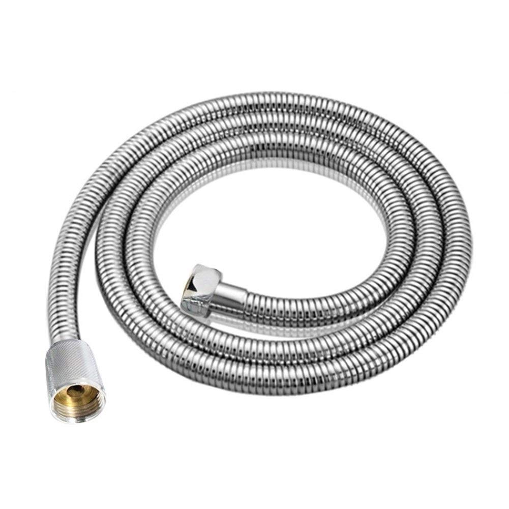 YWSZY 1.5M 2M 3M Stainless Steel Chrome Flexible Shower Hose - Explosion-Proof Bathroom Accessory for Shower Head Replacement (2M Length) - Perfect for Bathroom Renovation & Daily Shower Use