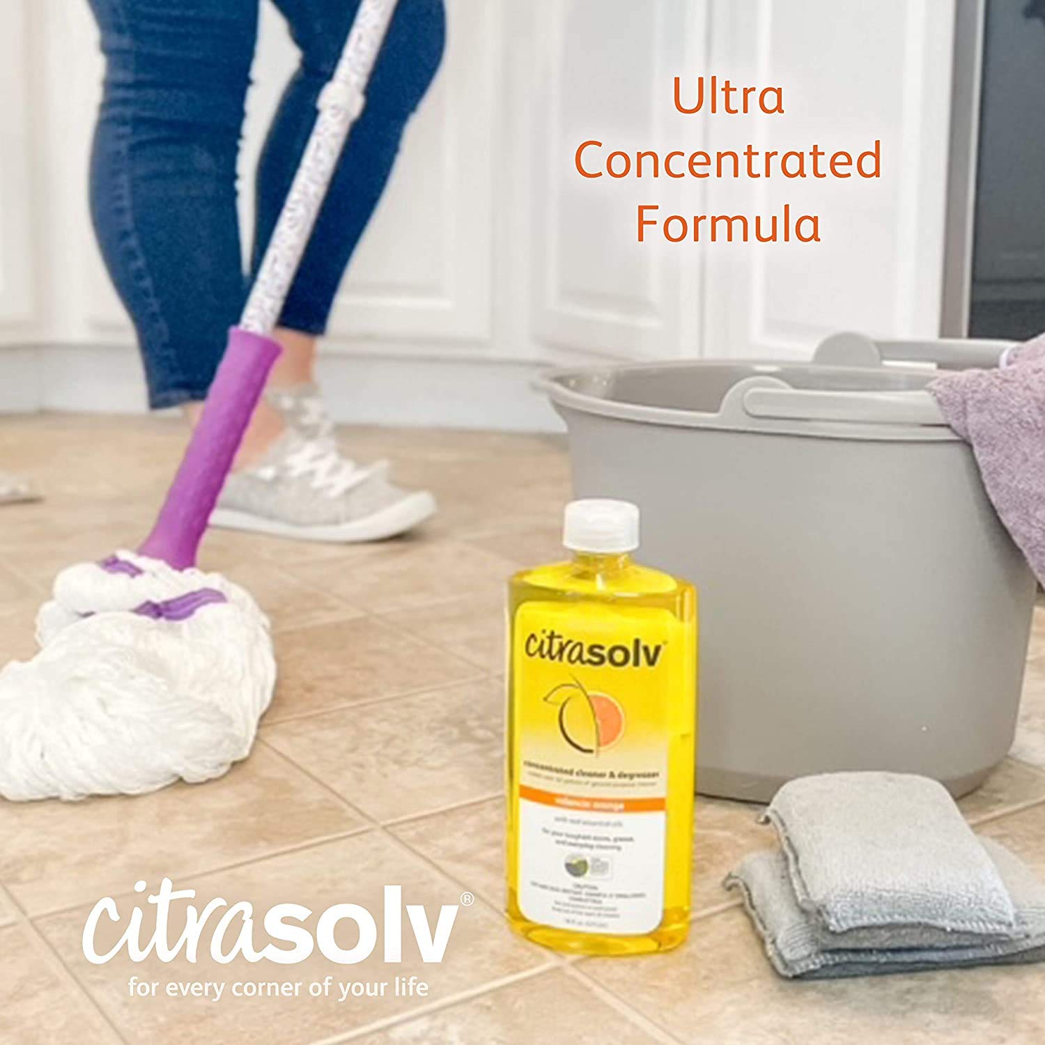 Citra Solv & Air Scense Special Bundle - Concentrated Cleaner & Degreaser with Essential Oil Air Freshener | Non-Aerosol Household Cleaning Kit in Valencia Orange Scent | Perfect for Kitchen, Bathroom & Office Spaces