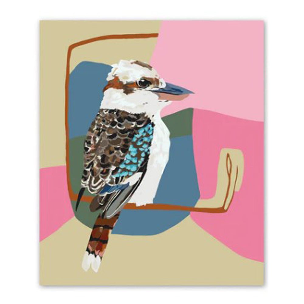 Kookaburra Laugh Paint by Numbers Kit for Adults - DIY Canvas Art with Brushes & Acrylic Paints - Perfect for Relaxation, Home Decor & Gift Giving