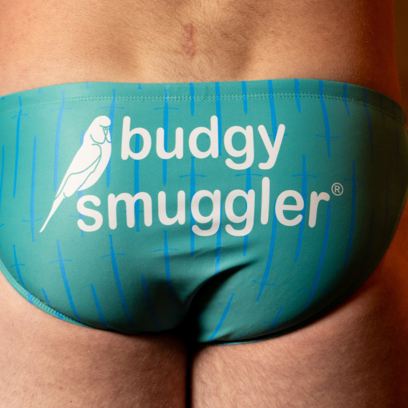 Budgy Smuggler Scotland Rugby Teal Claymore Swimwear - Comfortable Men's Swim Briefs for Beach, Pool & Water Sports