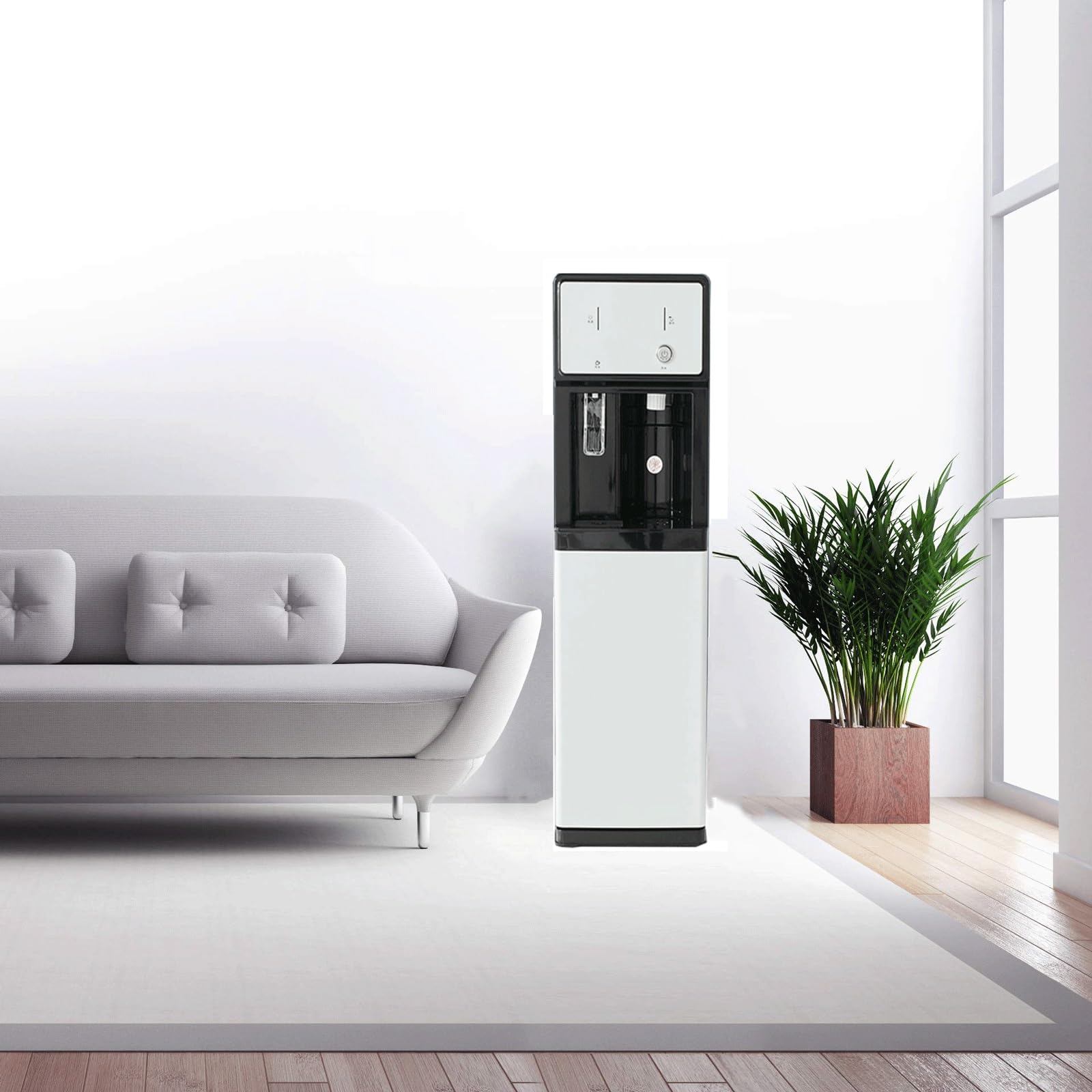 Commercial Standalone Cold Water Dispenser with Installation Kit - Floor Water Cooler for Offices, Restaurants & Retail Stores
