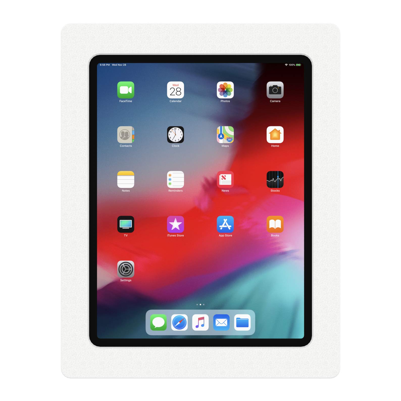 VidaMount White Exposed Rear Camera VESA Mount Enclosure for iPad Pro 12.9