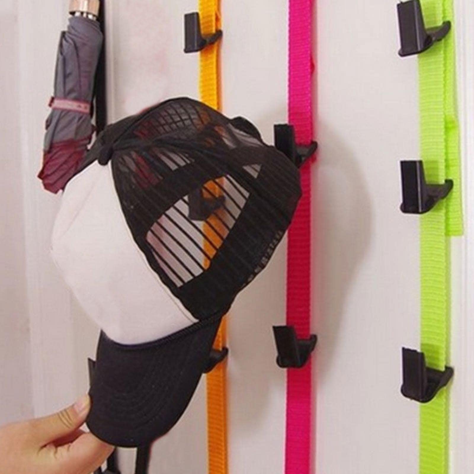 Adjustable Over The Door Hanger Organizer for Hats, Bags, Coats & Clothes - Space Saving Storage Rack for Kitchen Cabinet, Cupboard & Closet Organization (Perfect for Small Spaces & Home Decor)